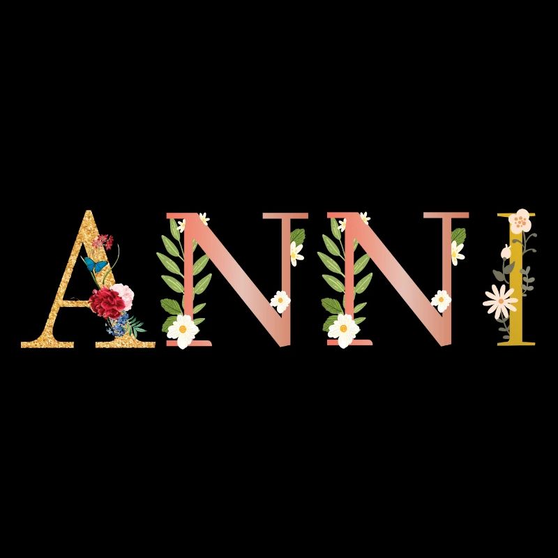 Nom ANNI décoré de fleurs