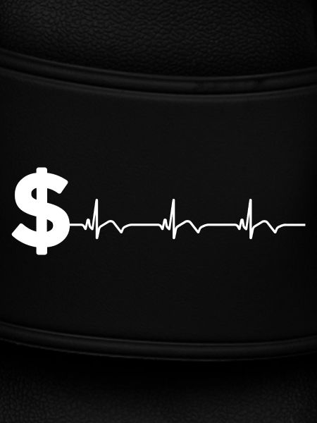 Dollar Zeichen $ EKG Herzschlag