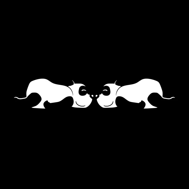 2 lying panda