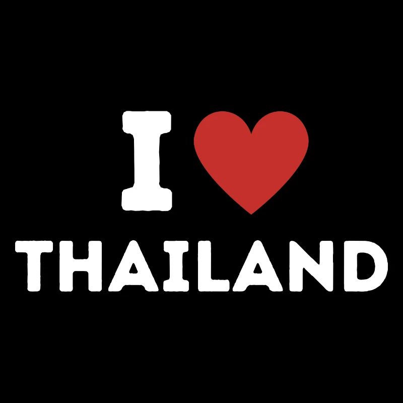 I Love Thailand - White Font