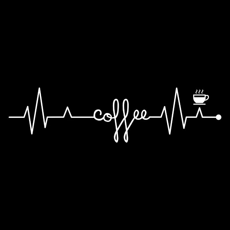 Café Heartbeat Line Art