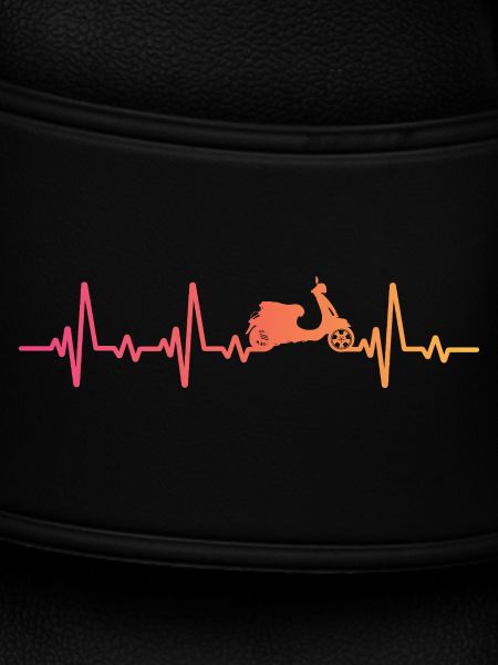 Moped Sunset Heartbeat Mofa Scooter