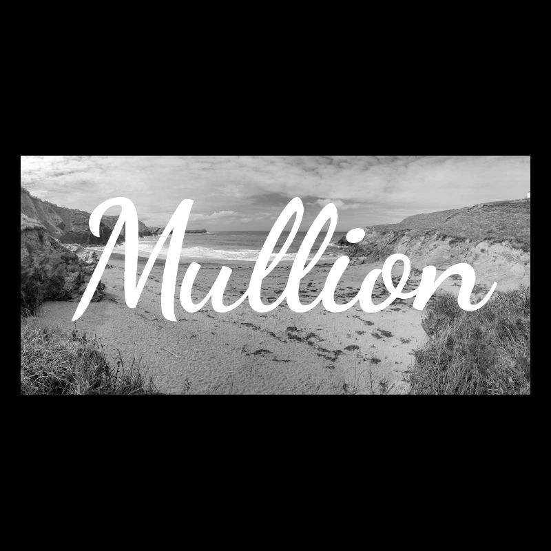 Retro Lettering at Mullion Harbor Cornwall UK