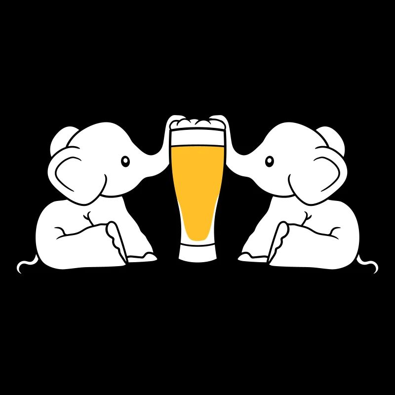 paar team 2 freunde crew alkohol elefant bier saug