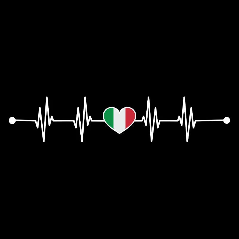 Drapeau italien Heartbeat Design