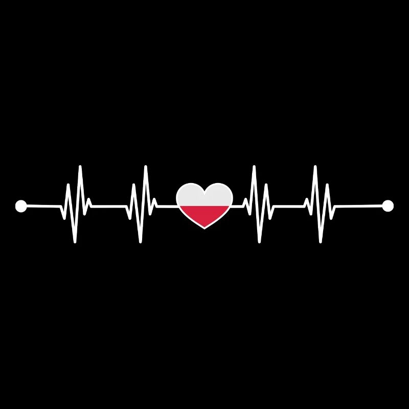 Heartbeat drapeau de la Pologne