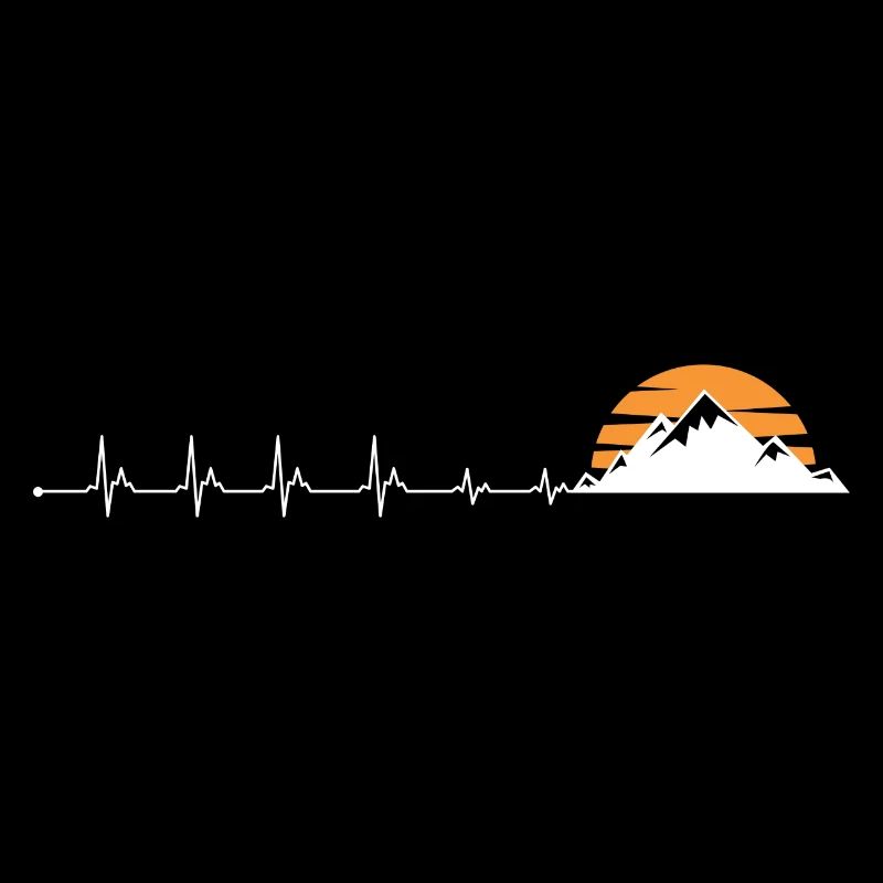 Heartbeat mountain sunset