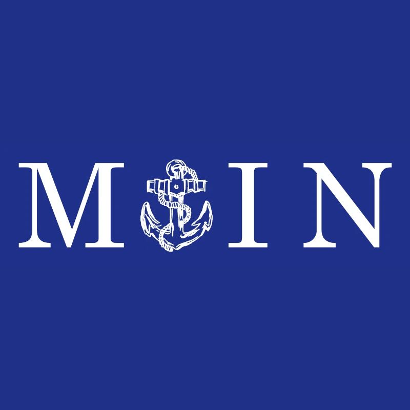 MOIN avec ancre maritime, blanc
