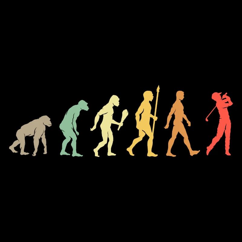 Vintage Golfing Evolution Golf Player Gift Idea