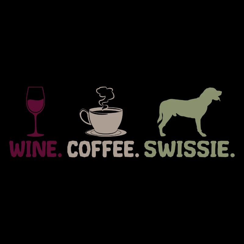 Großer Schweizer Sennenhund Swissie Wein Kaffee