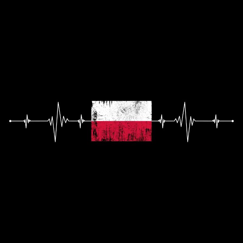 Drapeau de la Pologne Heartbeat
