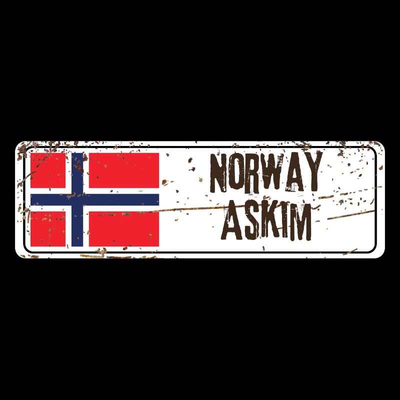 Askim Norwegen Flagge