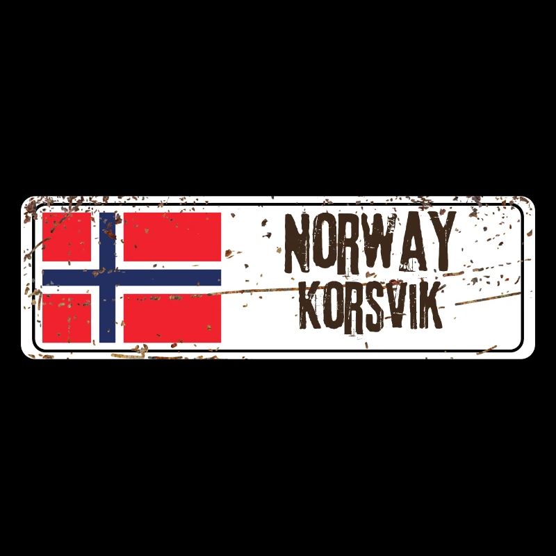 Korsvik Norwegen Flagge