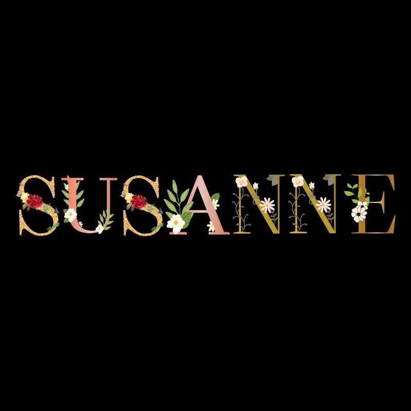 Le nom de SUSANNE est décoré de fleurs
