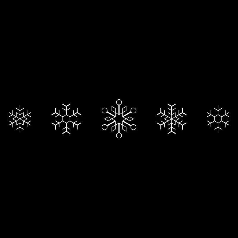 Cinq flocons de neige