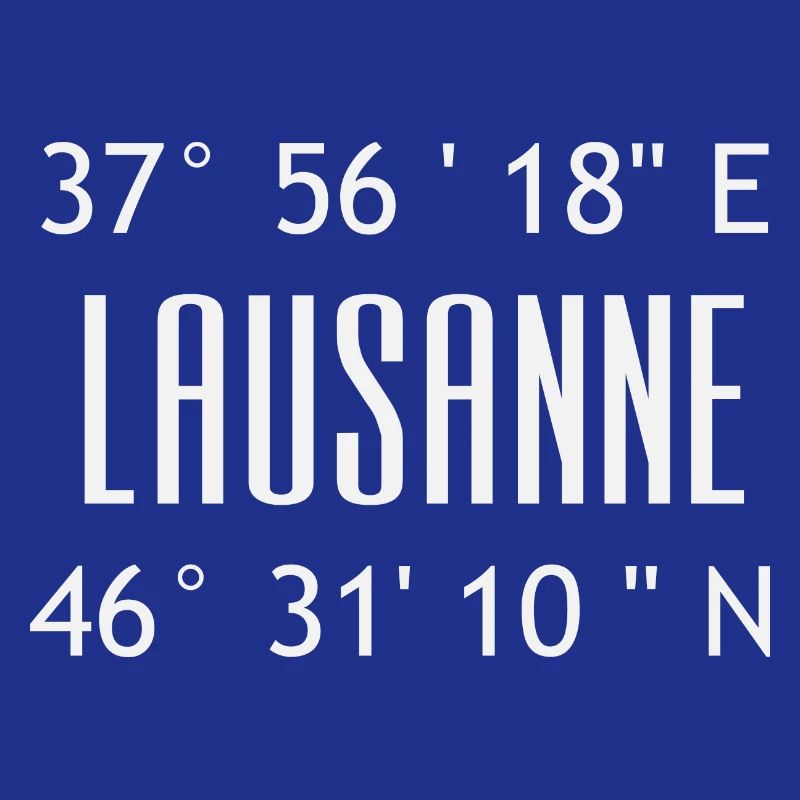 Coordonnées Lausanne typographique