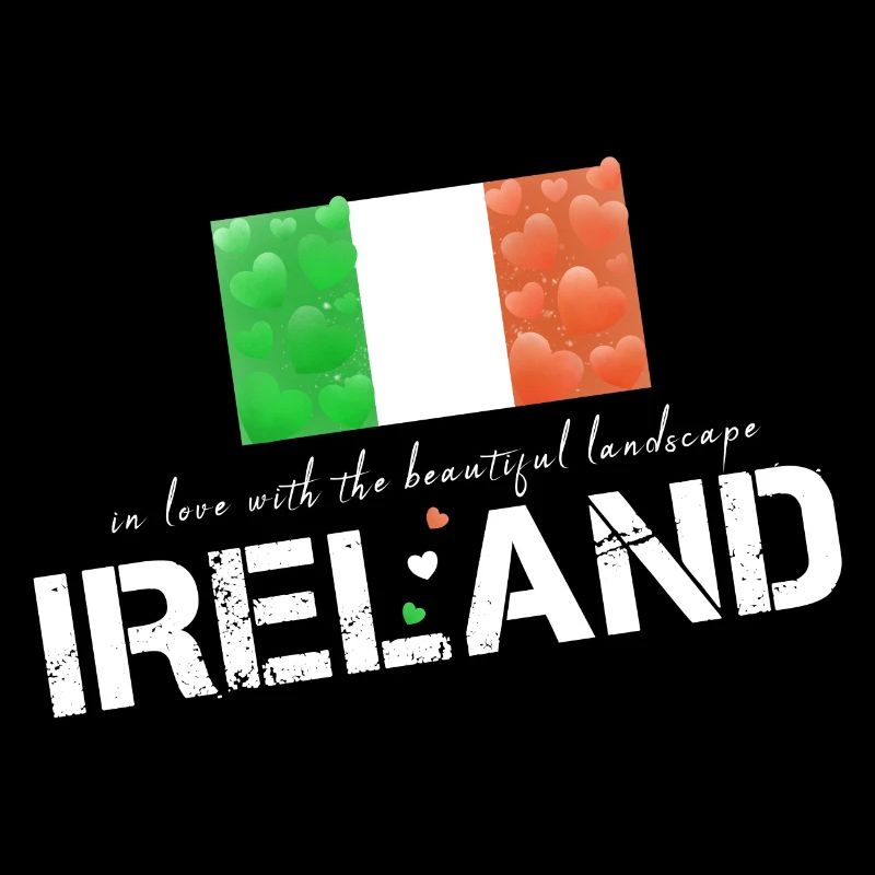 Cœurs de drapeau irlandais