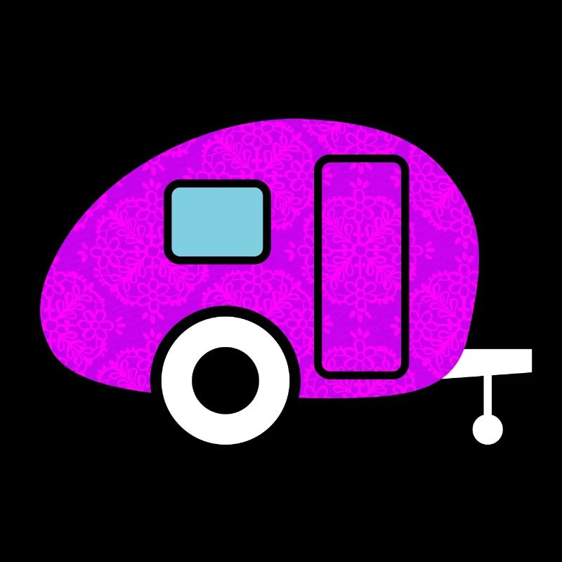 Caravan Caravan Camping Camper wallpaper pink retro