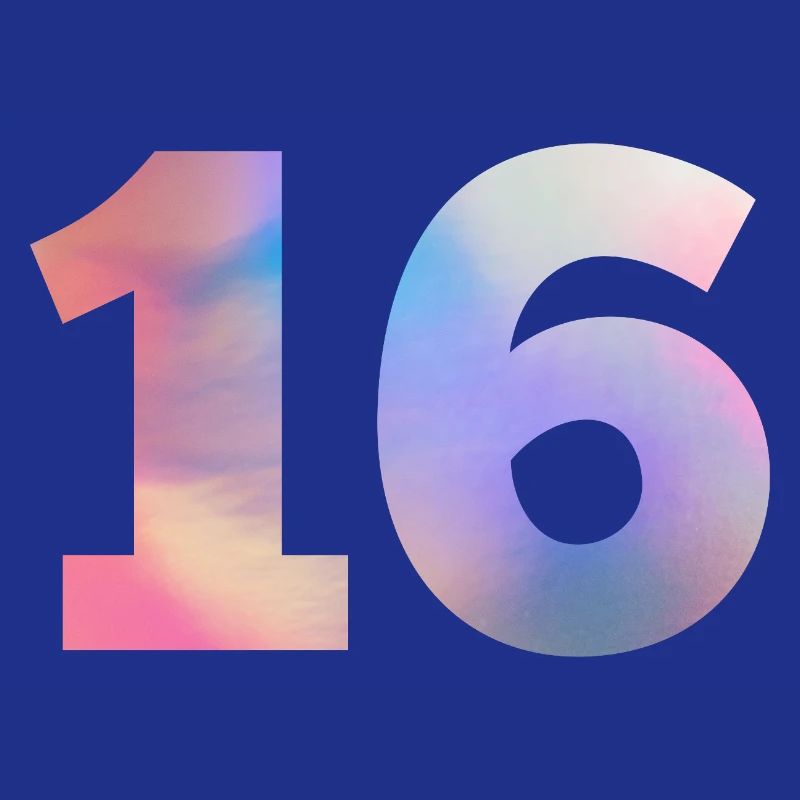 Numéro 16 coloré