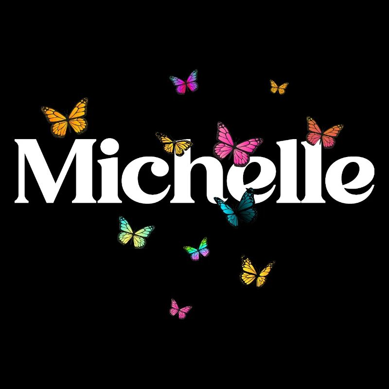 Schöner Mädchenname mit Schmetterlingen MICHELLE