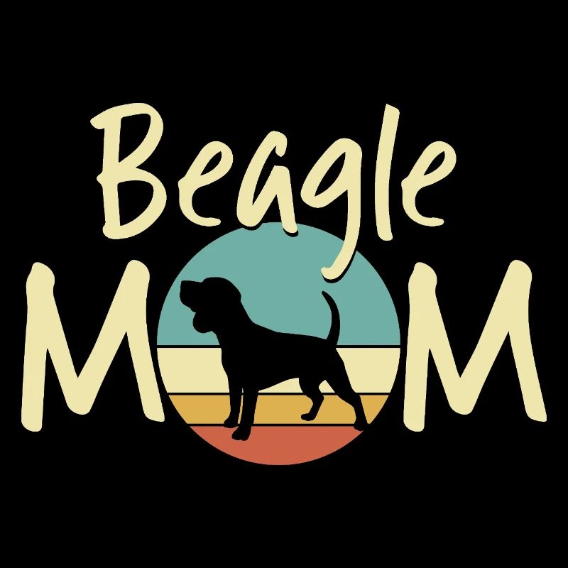 Beagle Mama Retro Sunset Design - Hundeliebhaber Geschenk