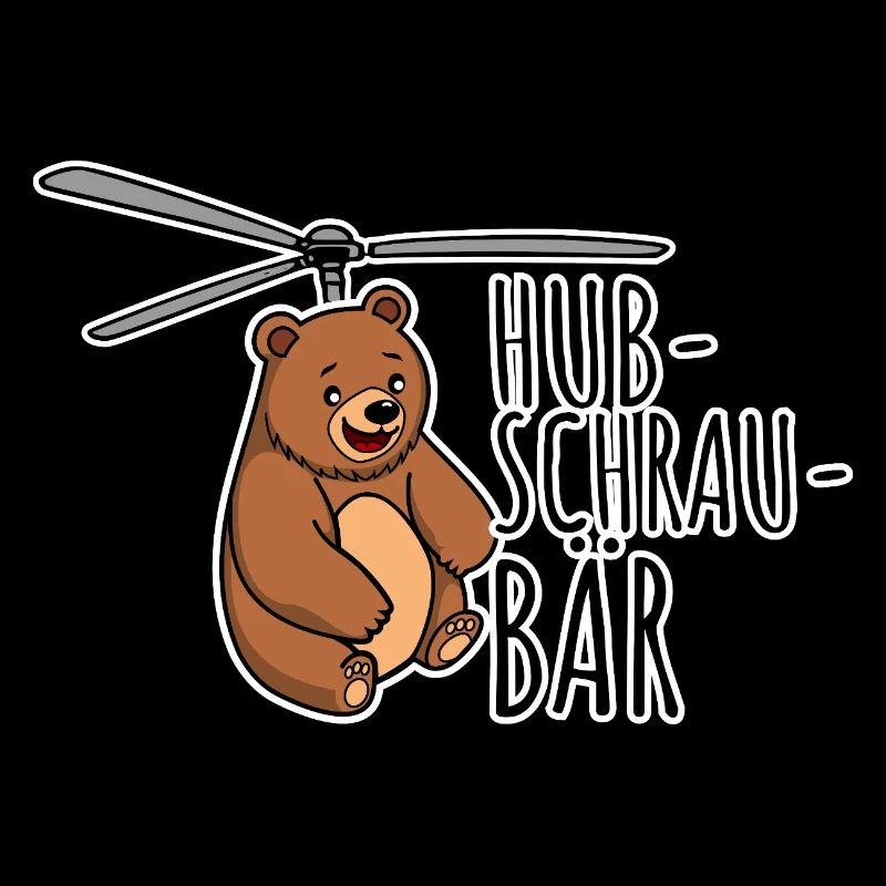 A Hubschrau bear! A funny flying bear
