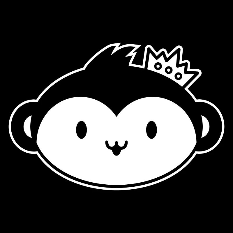 Couronne de singe - Tête de singe mignonne avec couronne