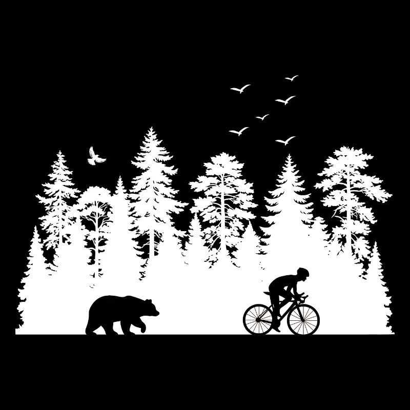 Forest in love with cyclists