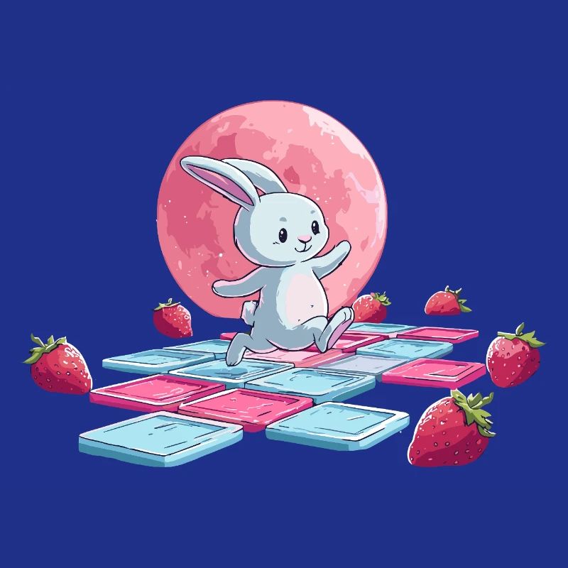 Hopping path on the pink moon