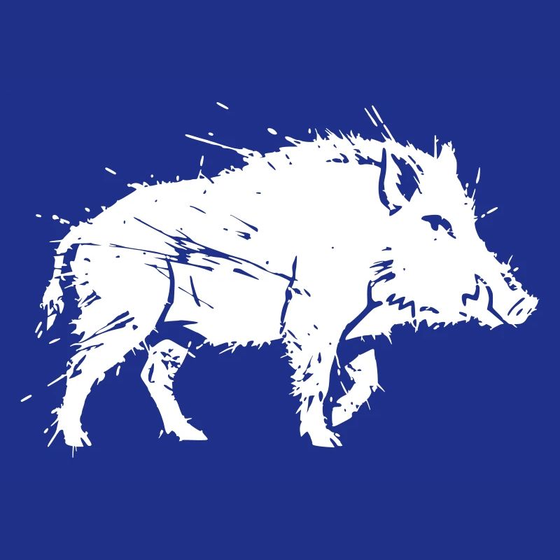 Wild Boar Grunge Scratch Hunting Vector