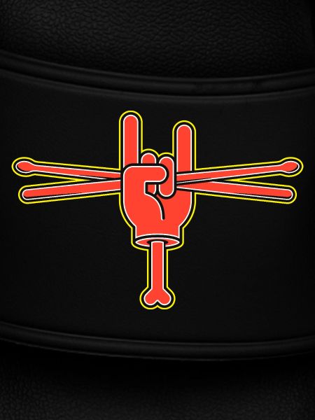 Cartoon Hand With Drumsticks