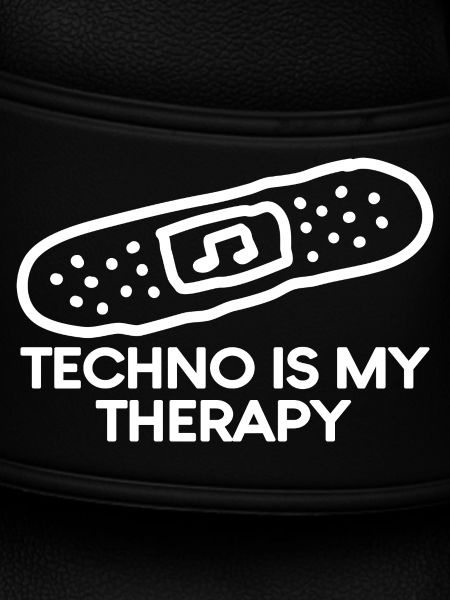 Techno is my Therapy Pflaster