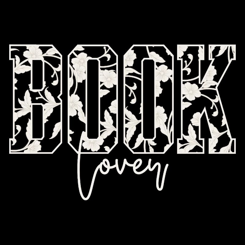 Blumen-Typografie BOOK Lover