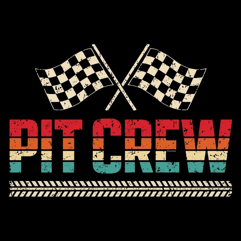 Vintage Pit Crew Car Rennteam