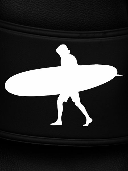 Silhouette Surfer on Surfboard