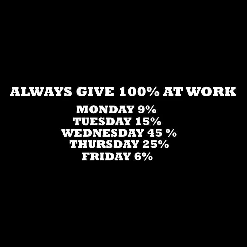 Toujours 100% au travail