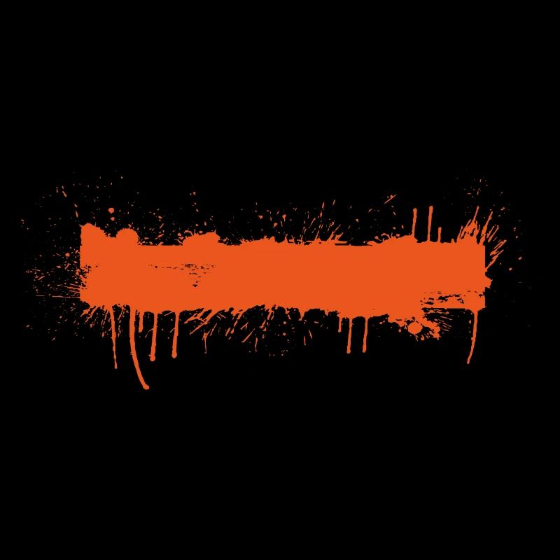 Cadeau de splash de couleur orange blob de peinture de course