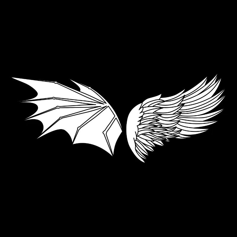Motif ailes ange et diable