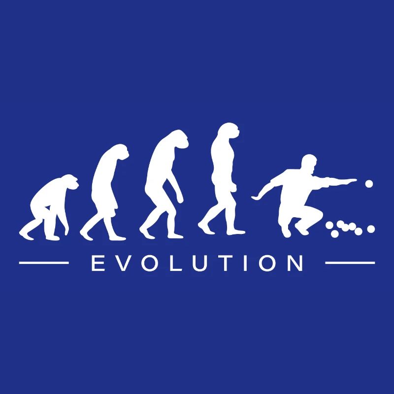 Boule player Pentanqué Evolution Development