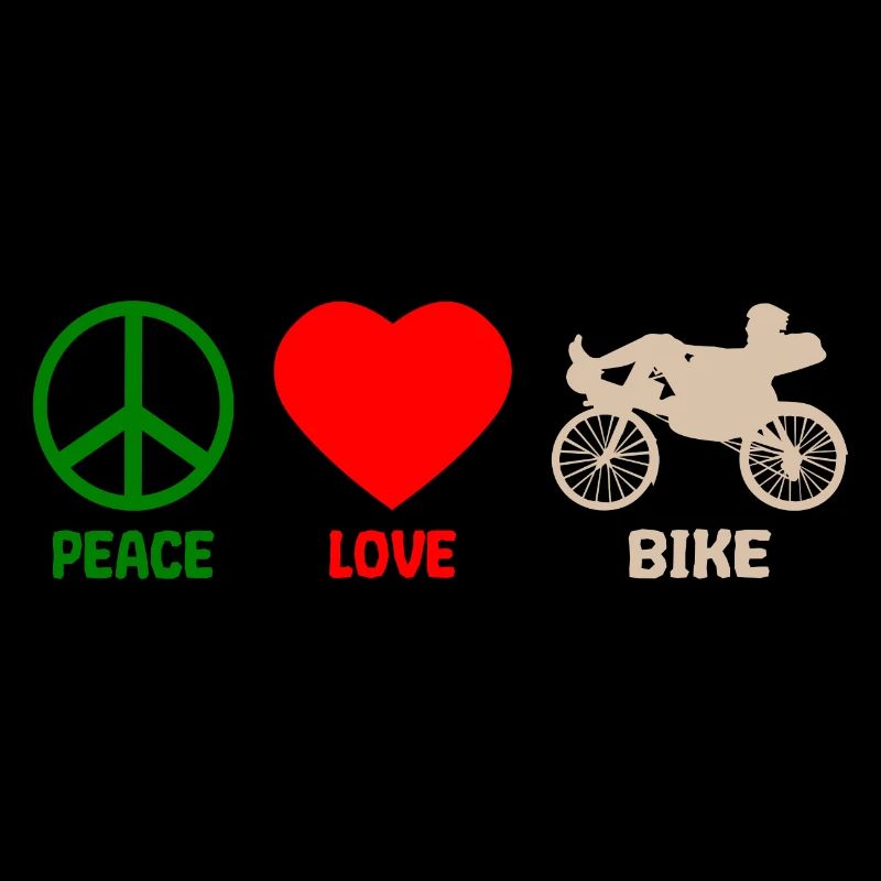 Roue couchée Vélo Love Love De La Paix