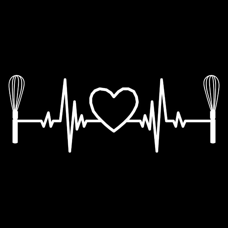 Cooking Heartbeat Hobby Chef Baker Gift Cook