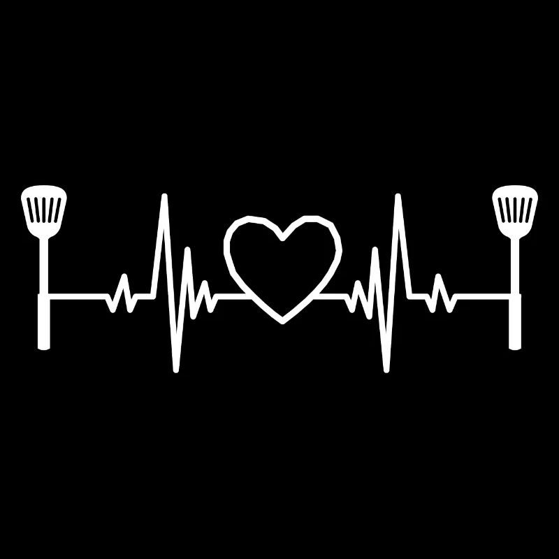 Cooking Hobby Chef Baker Gift Cook Heartbeat