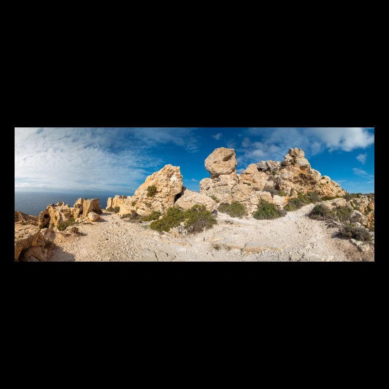 Formation rocheuse de Dingli près des falaises de Dingli, Malte