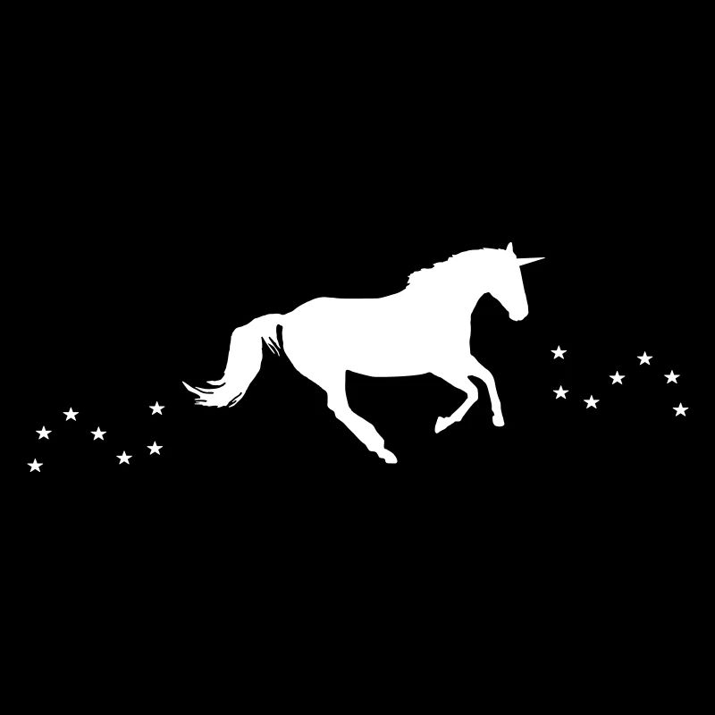 Einhorn galoppiert mit Sternen