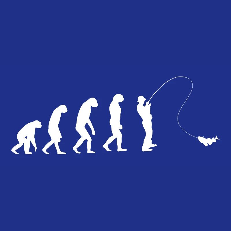 Darwin Evolution Great Ape Man Fiskeri Lystfisker