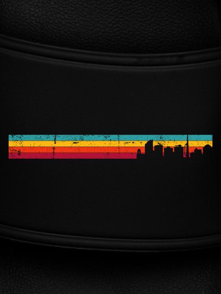 Retro Skyline Sunset Stripes