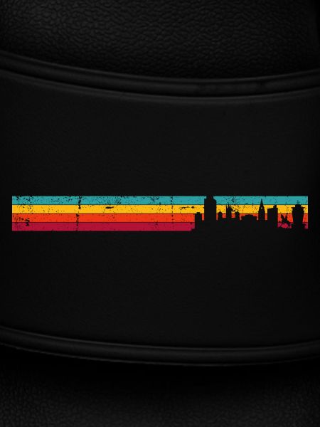 Retro Skyline Regenbogen Streifen