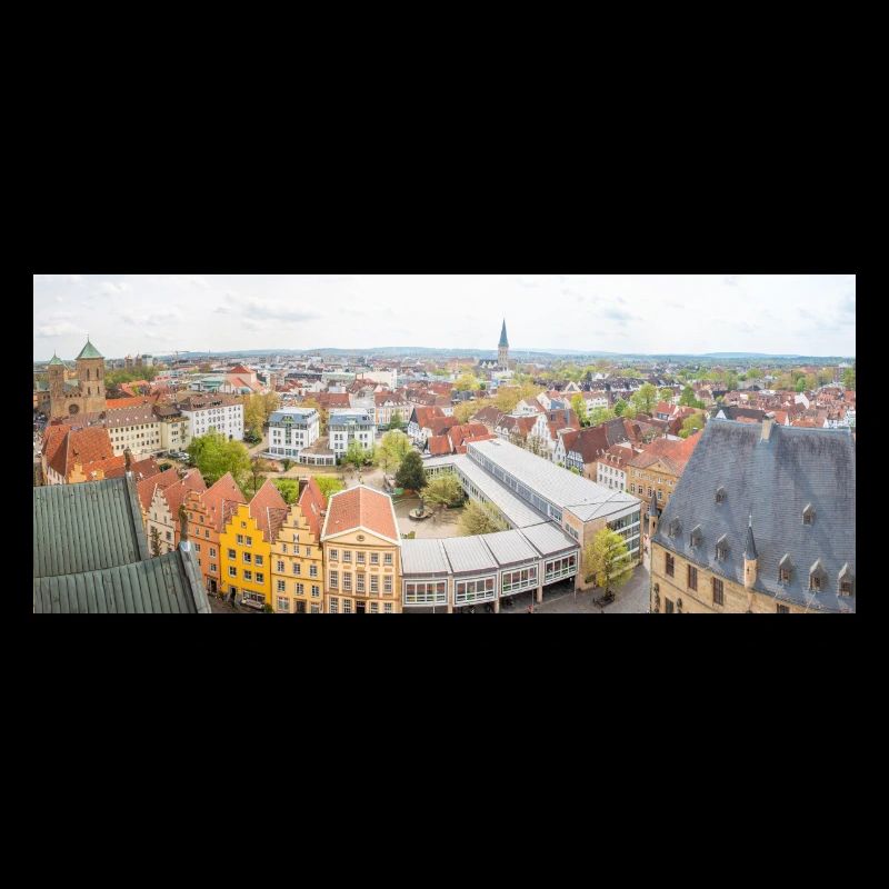 Old town Osnabrück panoramic view from St. Mary's