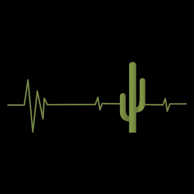 Saguaro Cactus Cactus Lover Battement de cœur