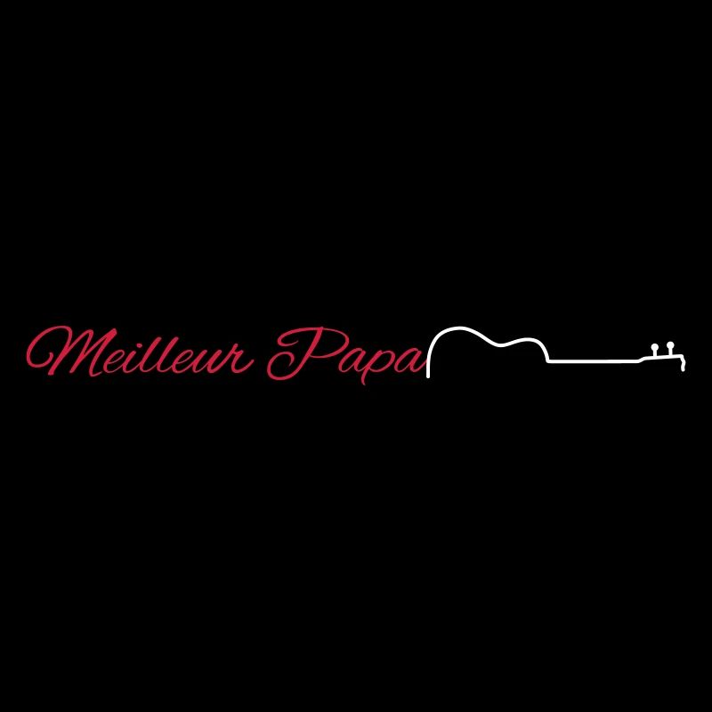 Meilleur papa guitariste - couleurs modifiables
